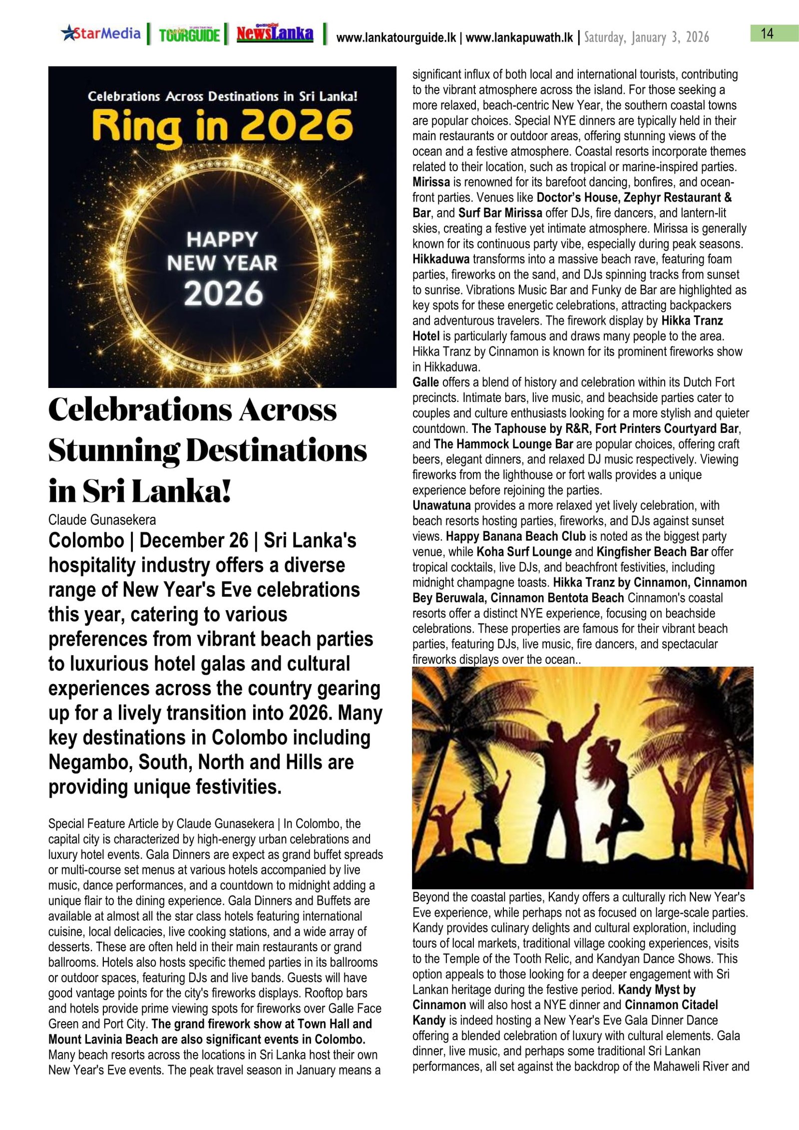 Celebrations Across Stunning Destinations in Sri Lanka