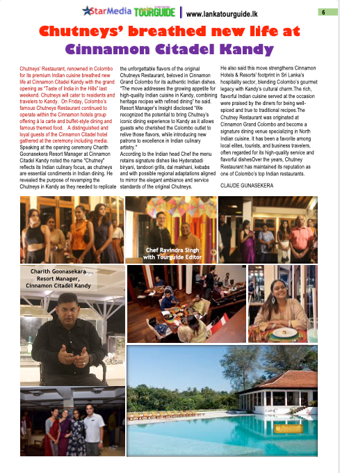 Chutneys at Citadel Kandy banner